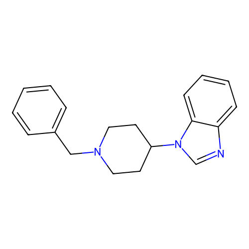 1-(1-(phenylmethyl)-4-piperidinyl)-1H-benzimidazole structure