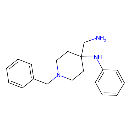 1-Benzyl-4-(phenylamino)piperidine-4-methylamine structure