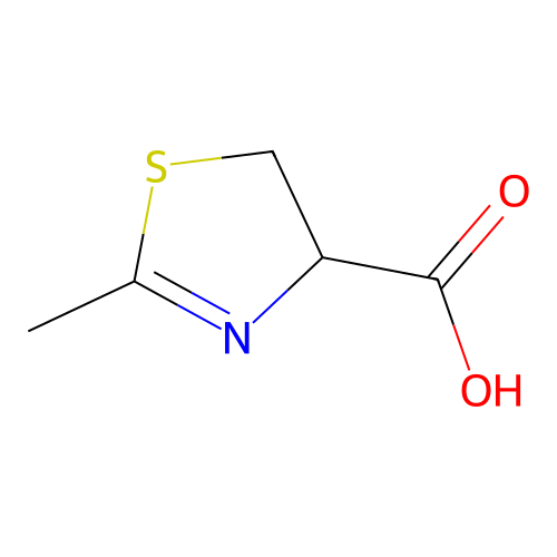 2-methyl-4,5-dihydro-1,3-thiazole-4-carboxylic Acid structure