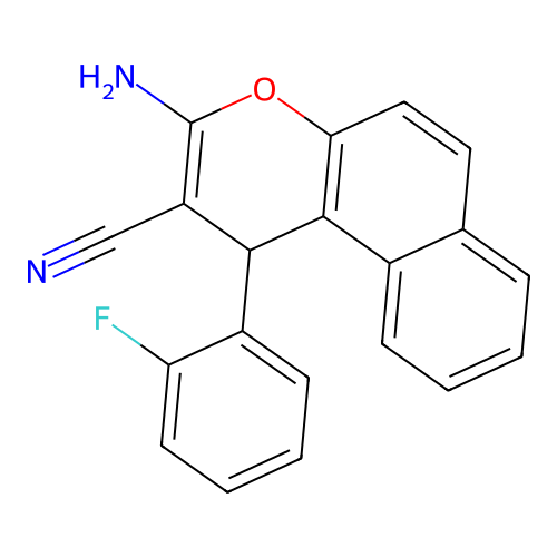 3-Amino-1-(2-fluorophenyl)-1H-naphtho(2,1-b)pyran-2-carbonitrile structure