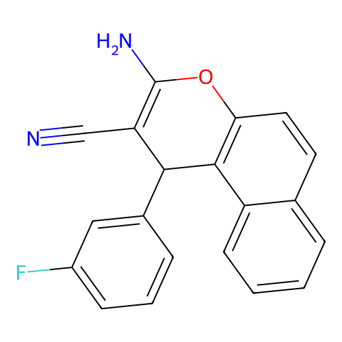 3-Amino-1-(3-fluorophenyl)-1H-benzo[f]chromene-2-carbonitrile structure