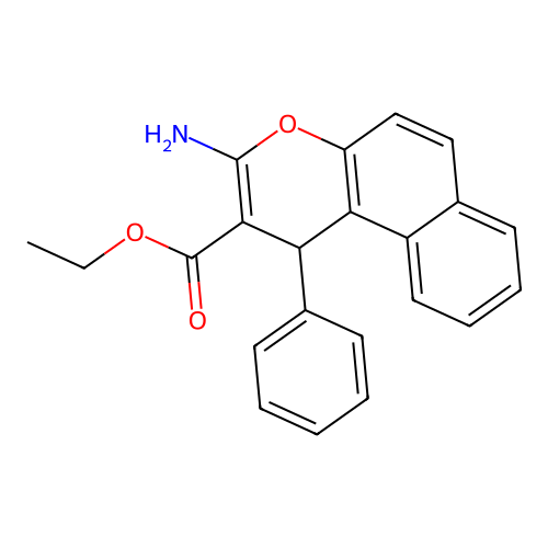 ethyl 3-amino-1-phenyl-1H-benzo[f]chromene-2-carboxylate structure