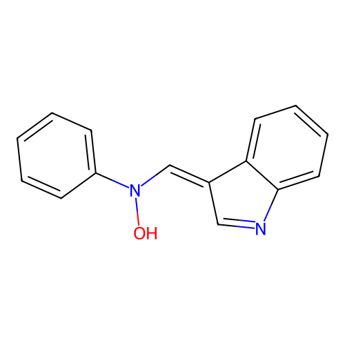 (Z)-N-((1H-indol-3-yl)methylene)aniline oxide structure