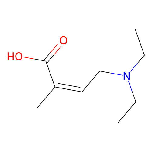 4-(Diethylamino)-2-methylbut-2-enoic acid structure