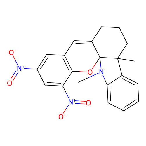 4b,14-dimethyl-10,12-dinitro-4b,6,7,14-tetrahydro-5H-chromeno[3,2-j]carbazole structure
