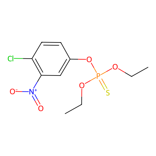Phosphorothioic acid, O-(4-chloro-3-nitrophenyl) O,O-diethyl ester structure
