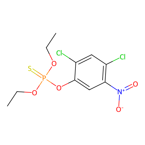 Phosphorothioic acid, O-(2,4-dichloro-5-nitrophenyl) O,O-diethyl ester structure