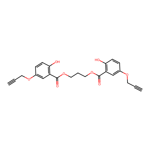 3-(2-Hydroxy-5-prop-2-ynoxybenzoyl)oxypropyl 2-hydroxy-5-prop-2-ynoxybenzoate structure