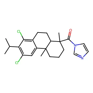 1H-Imidazole, 1-((6,8-dichloro-1,2,3,4,4a,9,10,10a-octahydro-1,4a-dimethyl-  7-(1-methylethyl)-1-phenanthrenyl)carbonyl)-, (1R-(1alpha,4abeta,10aalpha))- structure