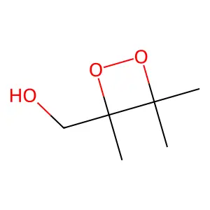 4-Hydroxymethyl-3,3,4-trimethyl-1,2-dioxetane structure