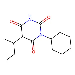 5-仲丁基-1-环己基巴比妥酸 structure