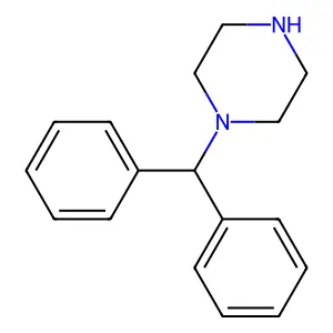 Benzhydrylpiperazine structure