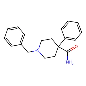 1-Benzyl-4-phenylpiperidine-4-carboxamide structure