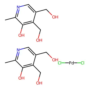 Dichlorobispyridoxolpalladium (II) structure