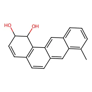 Benz(a)anthracene-1,2-diol, 1,2-dihydro-8-methyl-, trans- structure