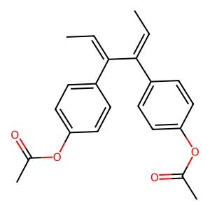 3,4-Bis(4-acetoxyphenyl)-2,4-hexadiene structure