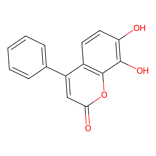4-Phenyl-7,8-dihydroxycoumarin structure