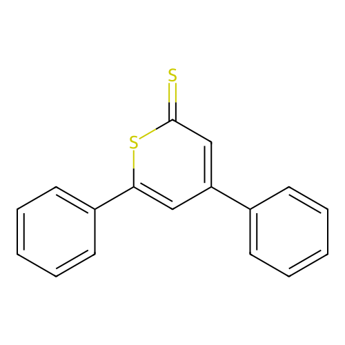 2H-Thiopyran-2-thione, 4,6-diphenyl- structure