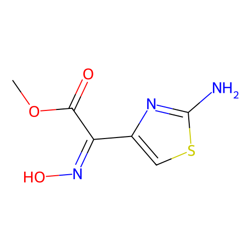 Methyl 2-amino-alpha-(hydroxyimino)thiazol-4-acetate structure