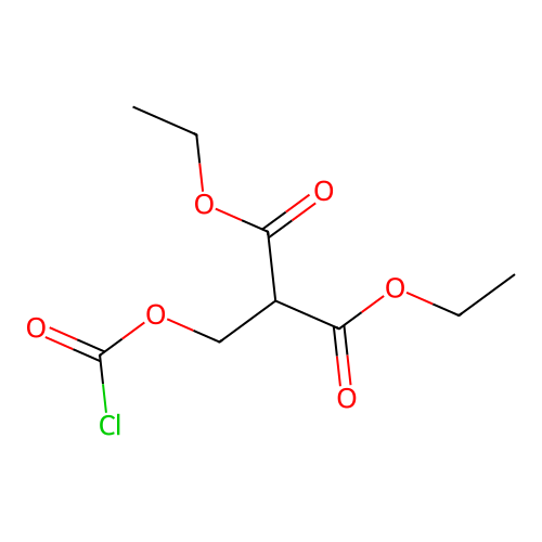Diethyl 2-(carbonochloridoyloxymethyl)propanedioate structure
