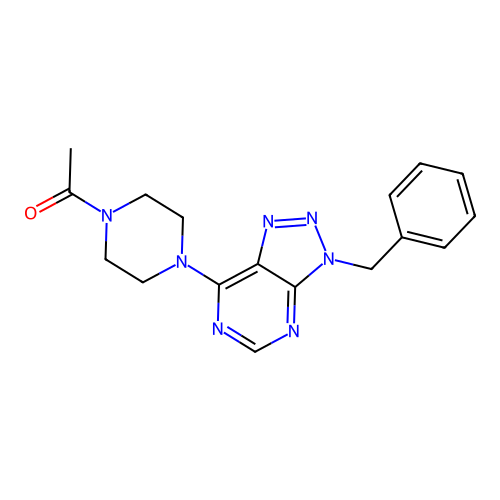 1-[4-(3-Benzyltriazolo[4,5-d]pyrimidin-7-yl)piperazin-1-yl]ethanone structure