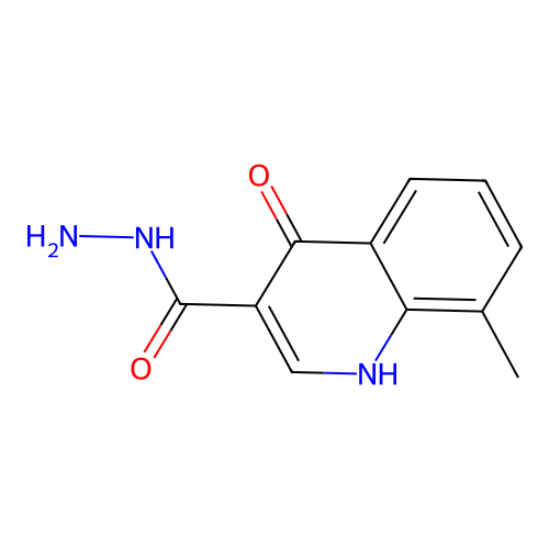 4-Hydroxy-8-methyl-quinoline-3-carboxylic acid hydrazide structure