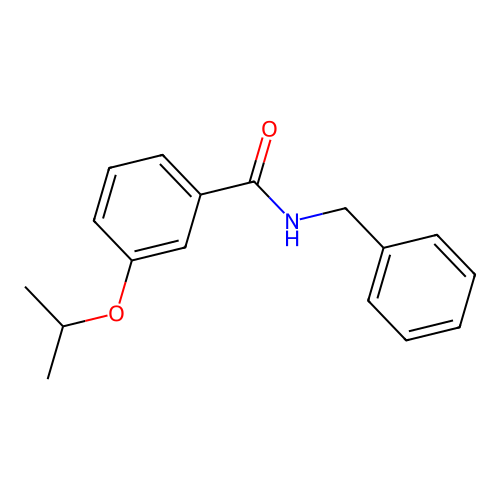 N-benzyl-3-isopropoxybenzamide structure