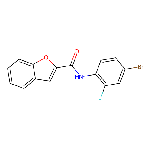 N-(4-bromo-2-fluorophenyl)-1-benzofuran-2-carboxamide structure
