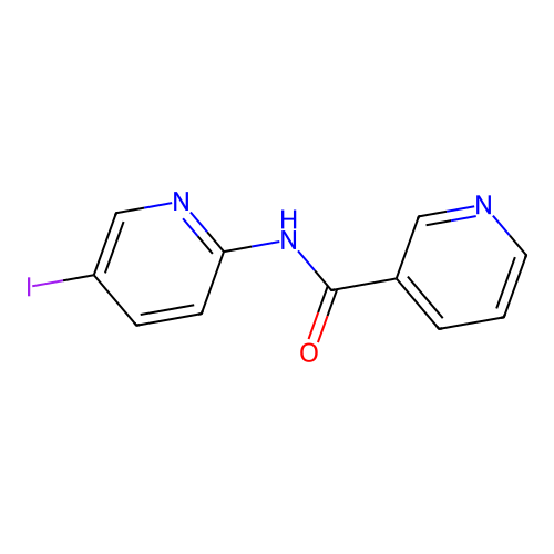 N-(5-iodopyridin-2-yl)pyridine-3-carboxamide structure