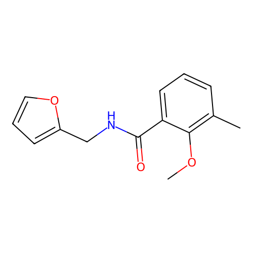 N-(furan-2-ylmethyl)-2-methoxy-3-methylbenzamide structure