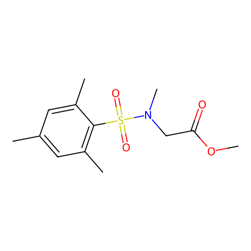 Methyl 2-[methyl-(2,4,6-trimethylphenyl)sulfonylamino]acetate structure