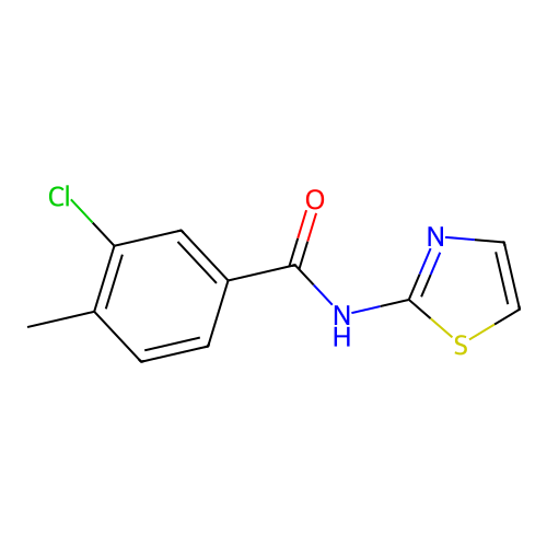 3-chloro-4-methyl-N-(1,3-thiazol-2-yl)benzamide structure