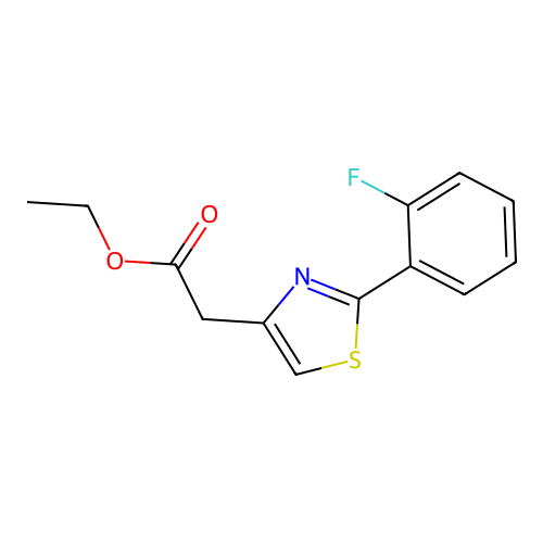 Ethyl 2-[2-(2-fluorophenyl)-1,3-thiazol-4-yl]acetate structure