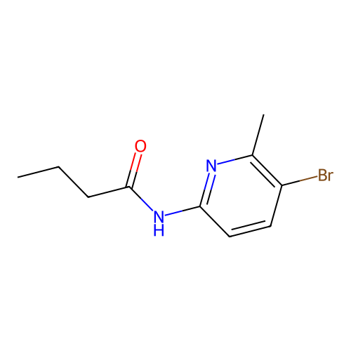 N-(5-bromo-6-methylpyridin-2-yl)butanamide structure