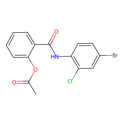 2-((4-Bromo-2-chlorophenyl)carbamoyl)phenyl acetate structure