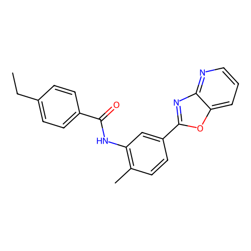 4-ethyl-N-[2-methyl-5-([1,3]oxazolo[4,5-b]pyridin-2-yl)phenyl]benzamide structure