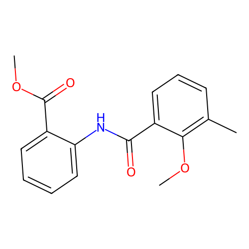 Methyl 2-[(2-methoxy-3-methylbenzoyl)amino]benzoate structure