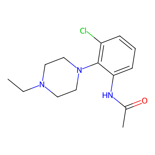 N-[3-chloro-2-(4-ethylpiperazin-1-yl)phenyl]acetamide structure