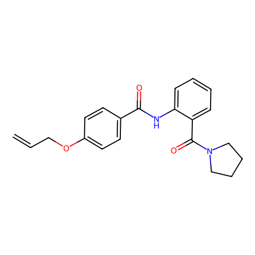 4-(allyloxy)-N-[2-(1-pyrrolidinylcarbonyl)phenyl]benzamide structure