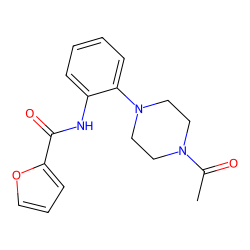 N-[2-(4-acetylpiperazin-1-yl)phenyl]furan-2-carboxamide structure