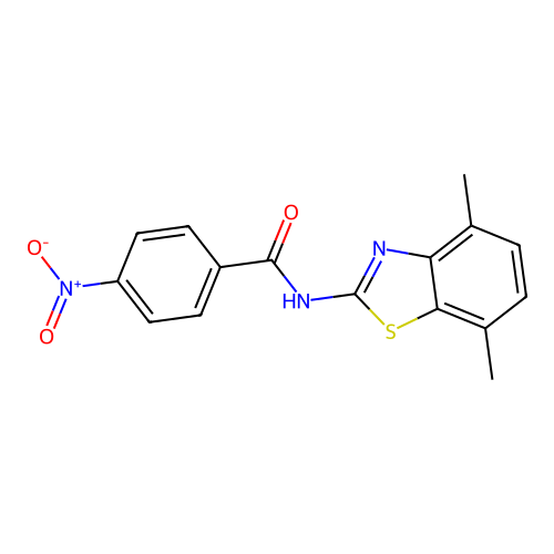 N-(4,7-dimethyl-1,3-benzothiazol-2-yl)-4-nitrobenzamide structure