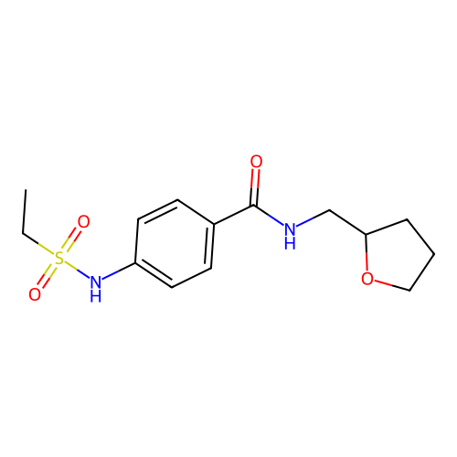 4-(ethylsulfonylamino)-N-(oxolan-2-ylmethyl)benzamide structure