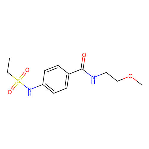 4-(ethylsulfonylamino)-N-(2-methoxyethyl)benzamide structure