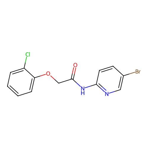 N-(5-bromopyridin-2-yl)-2-(2-chlorophenoxy)acetamide structure