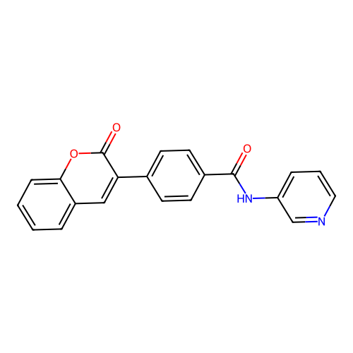 4-(2-oxochromen-3-yl)-N-pyridin-3-ylbenzamide structure