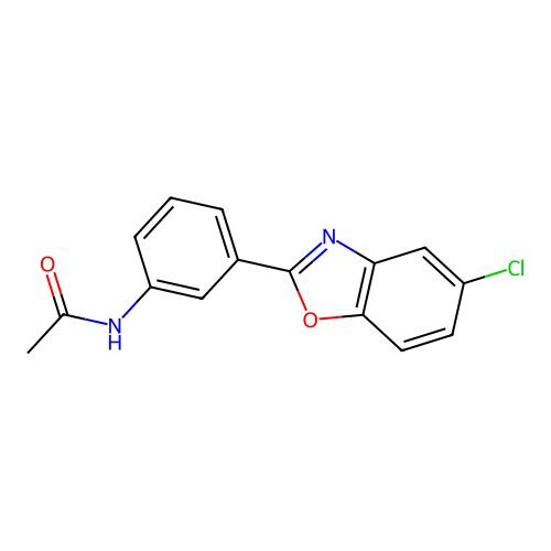 N-[3-(5-chloro-1,3-benzoxazol-2-yl)phenyl]acetamide structure