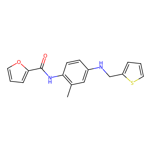 N-{2-methyl-4-[(2-thienylmethyl)amino]phenyl}-2-furamide structure