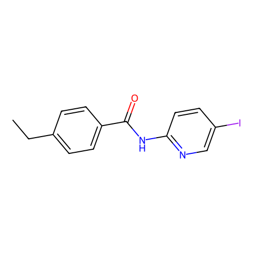 4-ethyl-N-(5-iodo-2-pyridinyl)benzamide structure