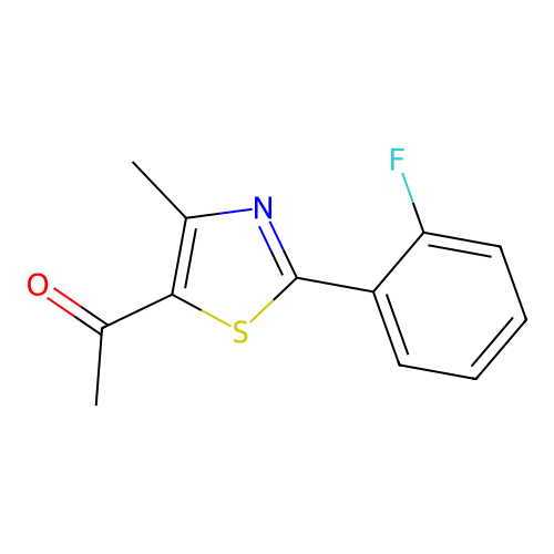 1-[2-(2-Fluorophenyl)-4-methyl-1,3-thiazol-5-yl]ethan-1-one structure