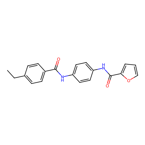 N-[4-[(4-ethylbenzoyl)amino]phenyl]furan-2-carboxamide structure
